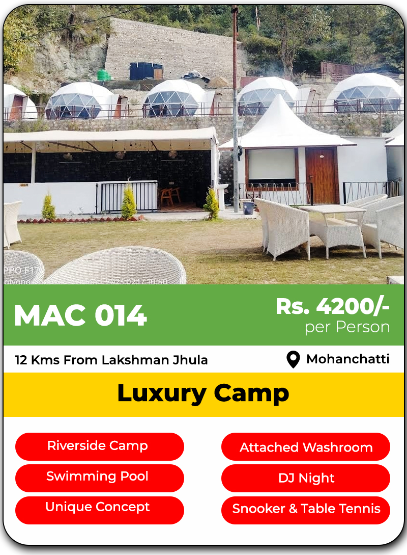 Camping in Rishikesh - The MAC Adventure